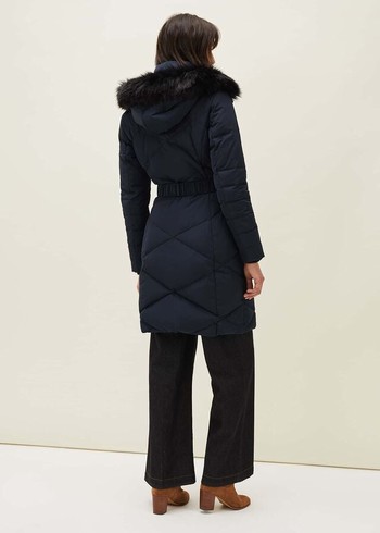 Phase Eight Remi Diamond Puffer Coats Navy Australia | LK0965271